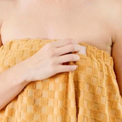 Check Orange Microfibre Towel Wrap Range