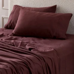 Chocolate Cotton Flannelette Sheet Set