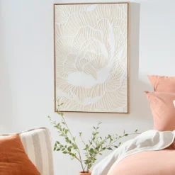 Contour Bloom Textured Wall Art