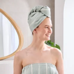 Cora Sage Microfibre Towel Wrap Range