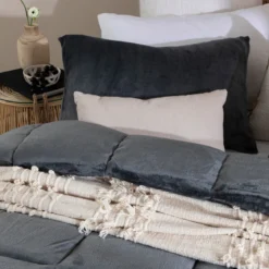 Cosy Cube Charcoal Comforter Set