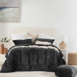 Cosy Cube Charcoal Comforter Set