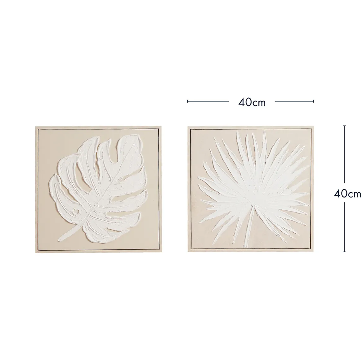 Culgoa Leaf Textured Framed Wall Art