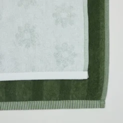 Daisy Green Tea Towel Set of 2