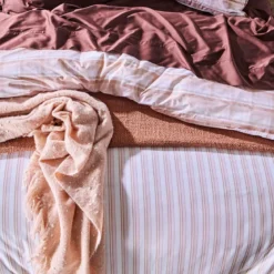Daisy Reversible Check/Stripe Quilt Cover Set
