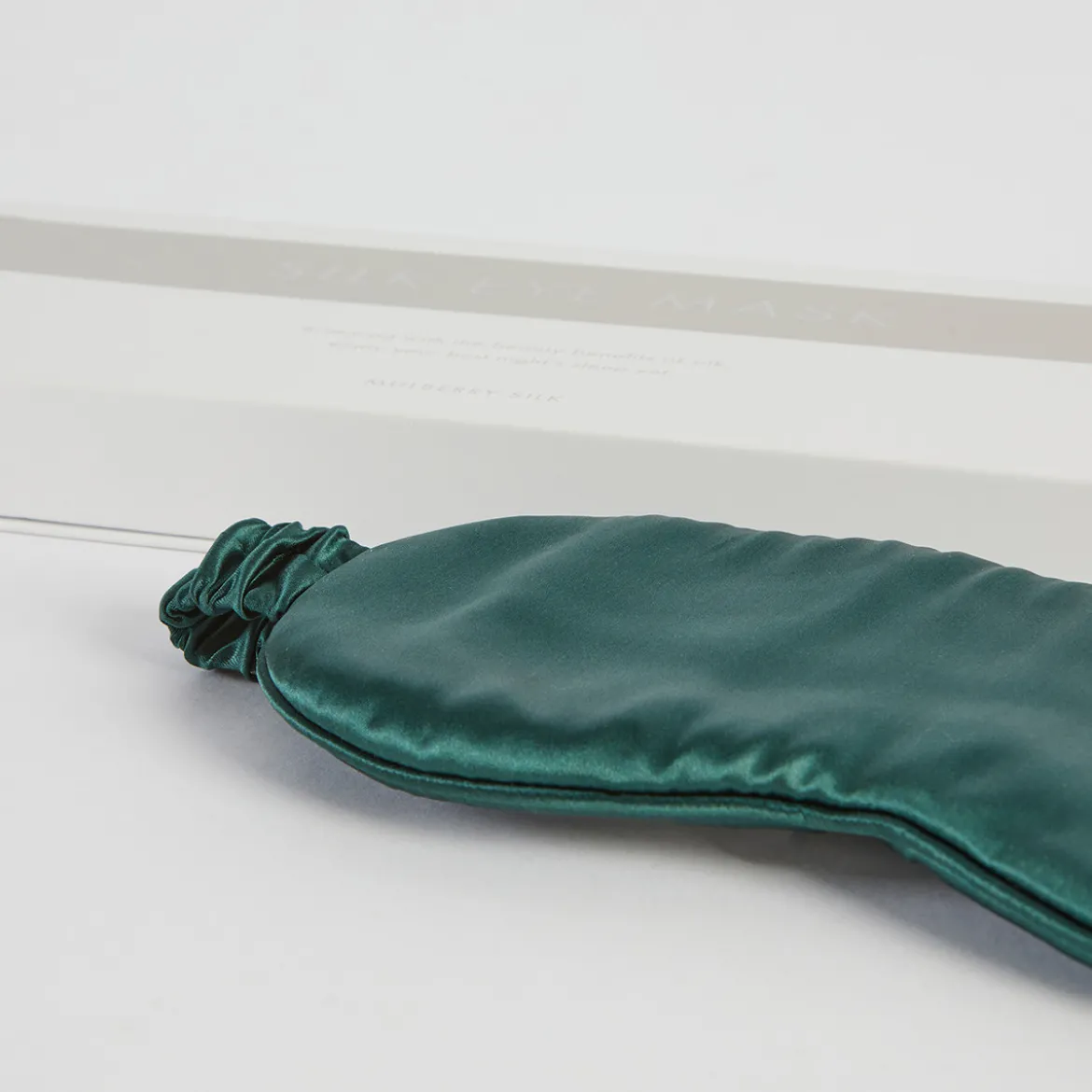 Dark Teal Mulberry Silk Eye Mask