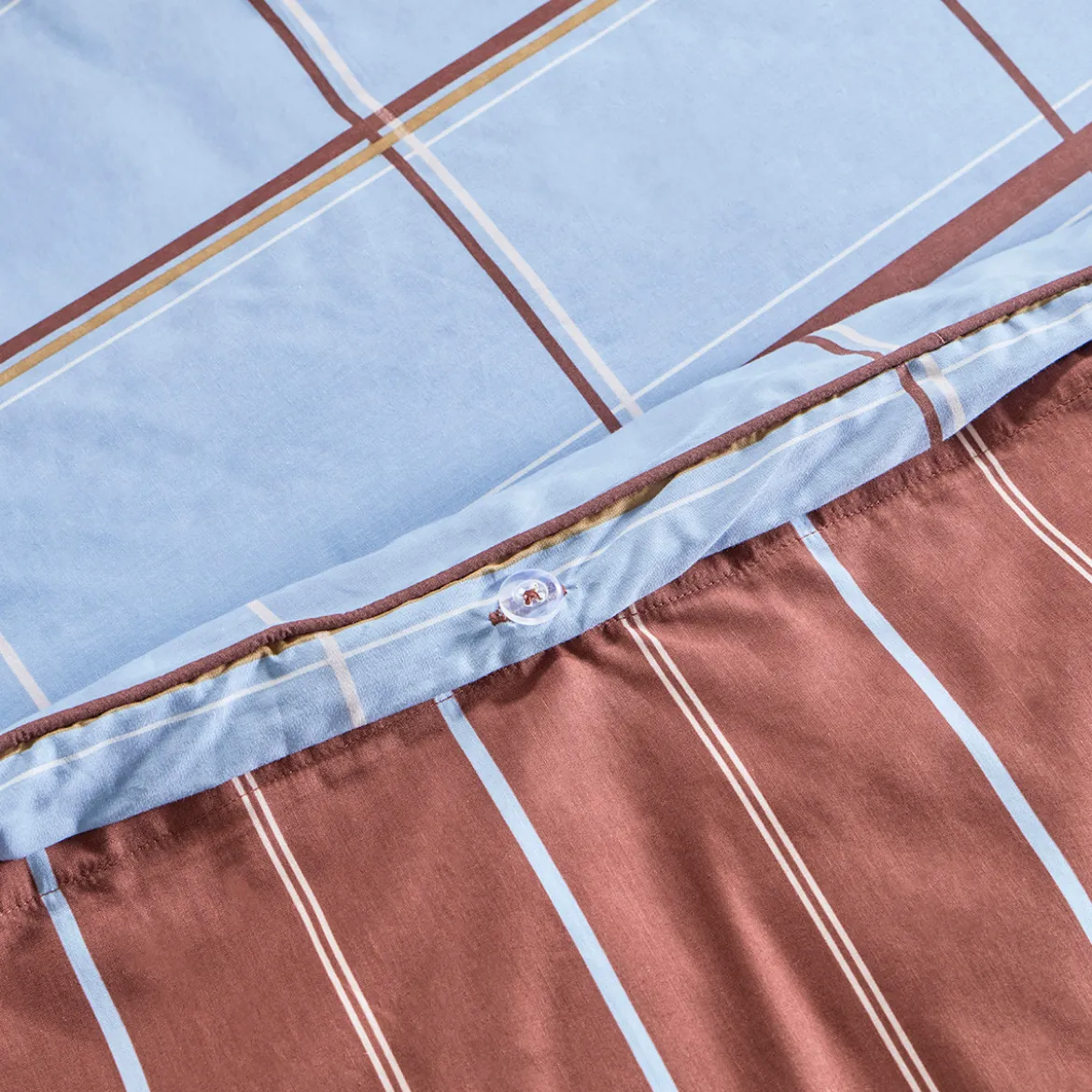 Dawson Reversible Check/Stripe Quilt Cover Set