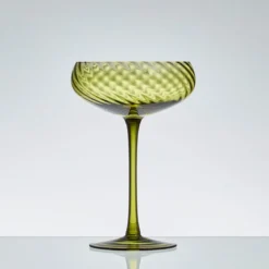 Della Green Cocktail Coupe Glass Set of 4