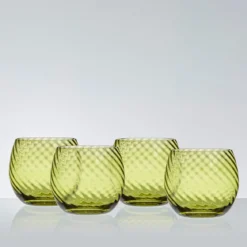 Della Green Tumbler Glass Set of 4