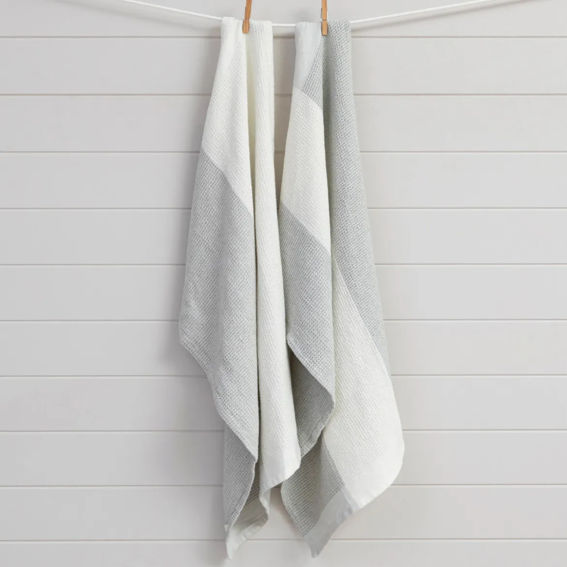 Duo Grey Waffle Tea Towel Set of 2