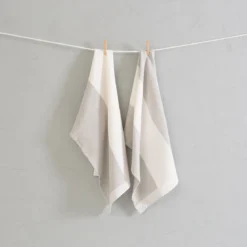 Duo Grey Waffle Tea Towel Set of 2
