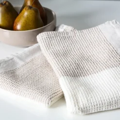 Duo Waffle Tea Towel Set of 2