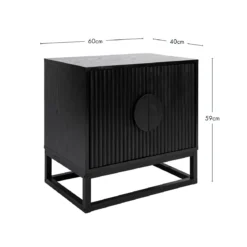 Dutton Black Bedside Table