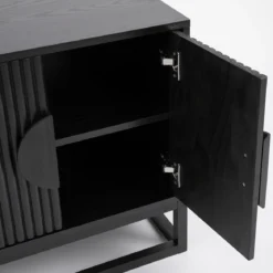 Dutton Black Bedside Table