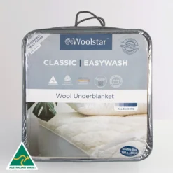 Easy Wash Single Bed Australian Wool Underblanket