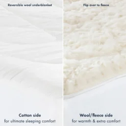 Easy Wash Single Bed Australian Wool Underblanket