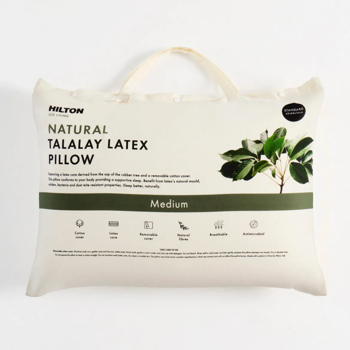 Eco Living Natural Medium Talalay Latex Pillow
