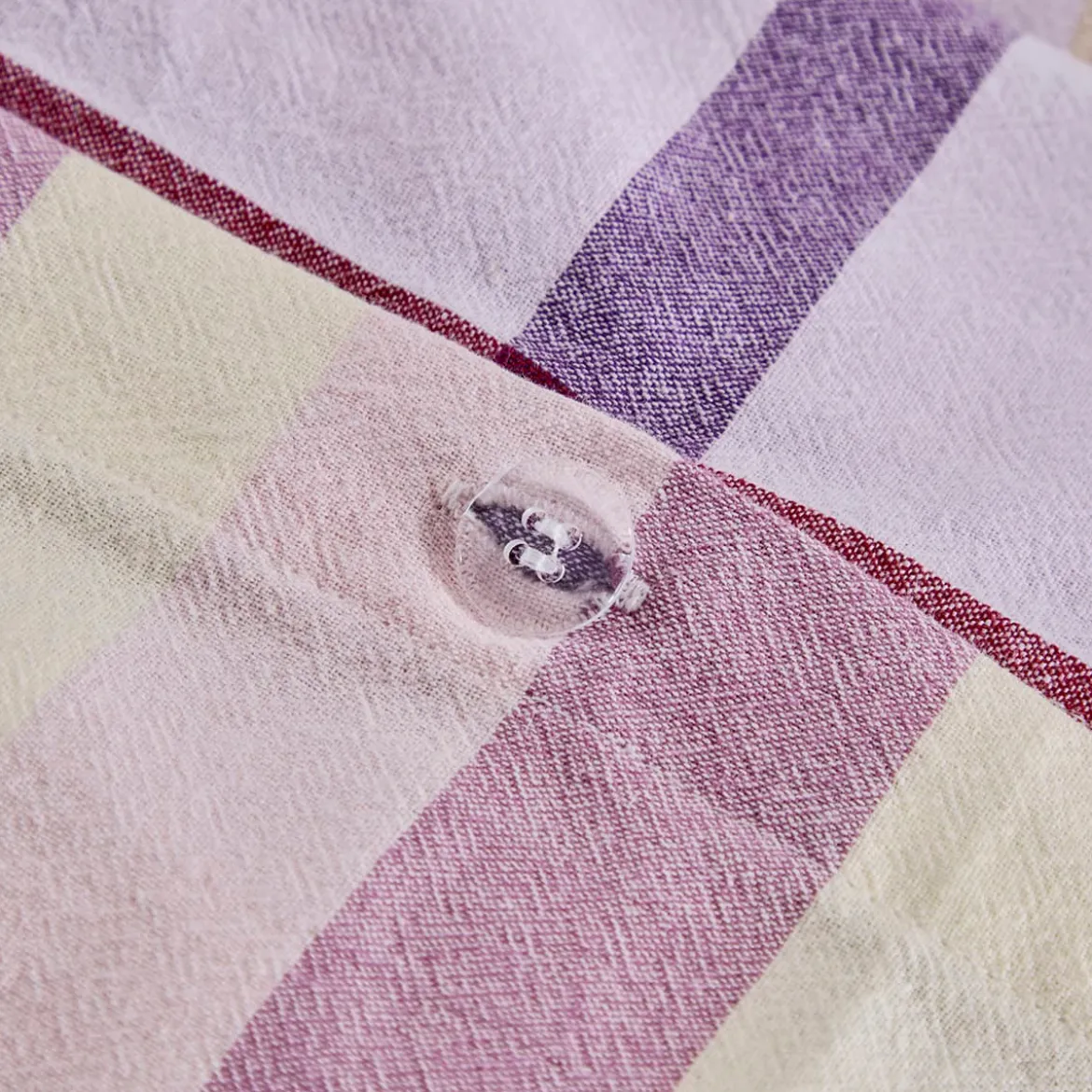 Ellah Reversible Check/Stripe Quilt Cover Set