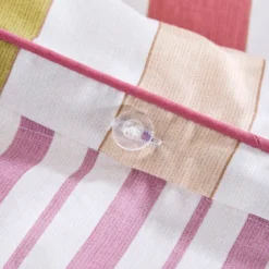 Emerie Reversible Stripe Quilt Cover Set