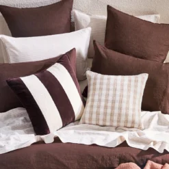 European Linen Chocolate European Pillowcase Pair