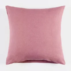 European Linen Rose Pink European Pillowcase Pair