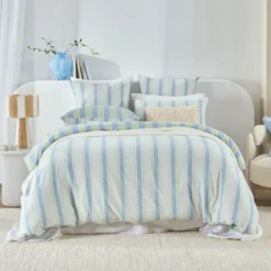 Finn Reversible Stripe Quilt Cover Set