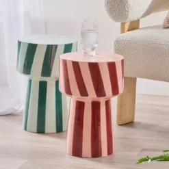 Flinn Stripe Side Table