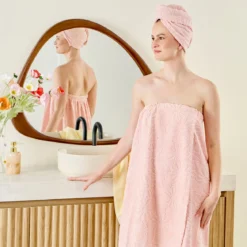 Floral Pink Microfibre Towel Wrap Range