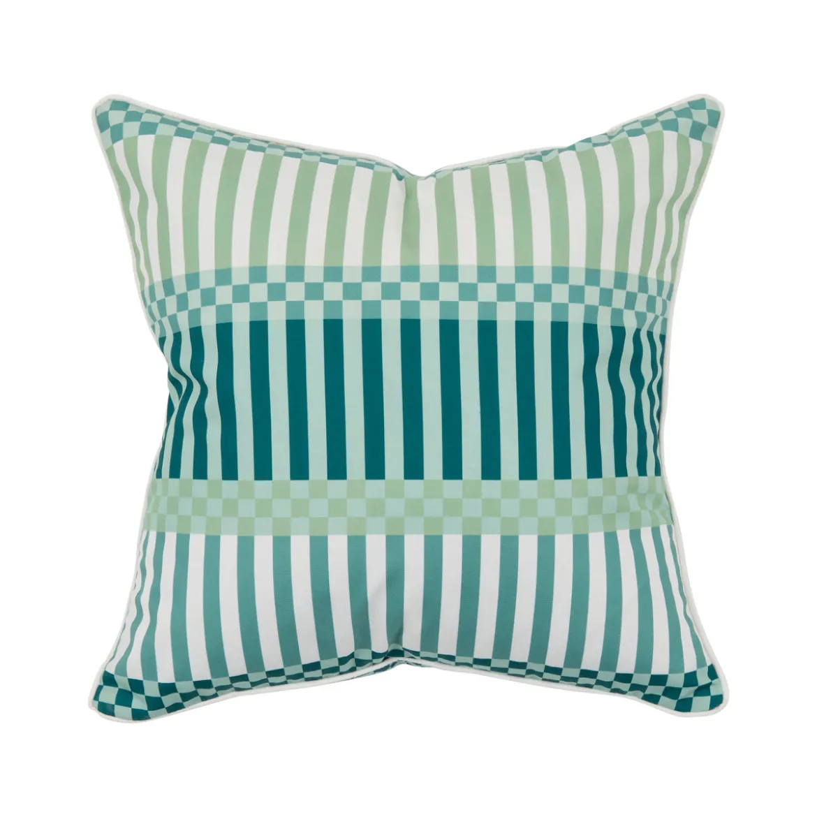 Gaia Green Multi Check Outdoor Cushion