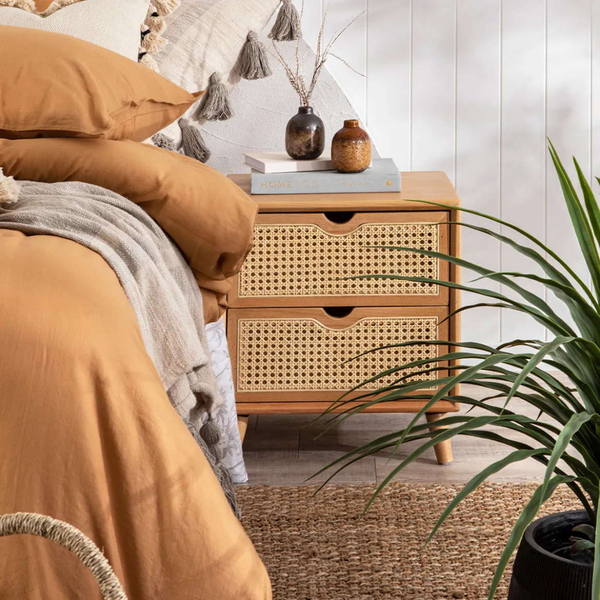 Galloway Natural Bedside Table