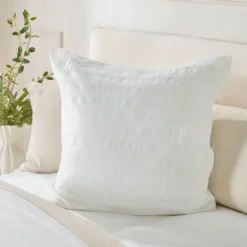 Gia White European Pillowcase