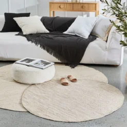 Goa Bleached Round Floor Rug