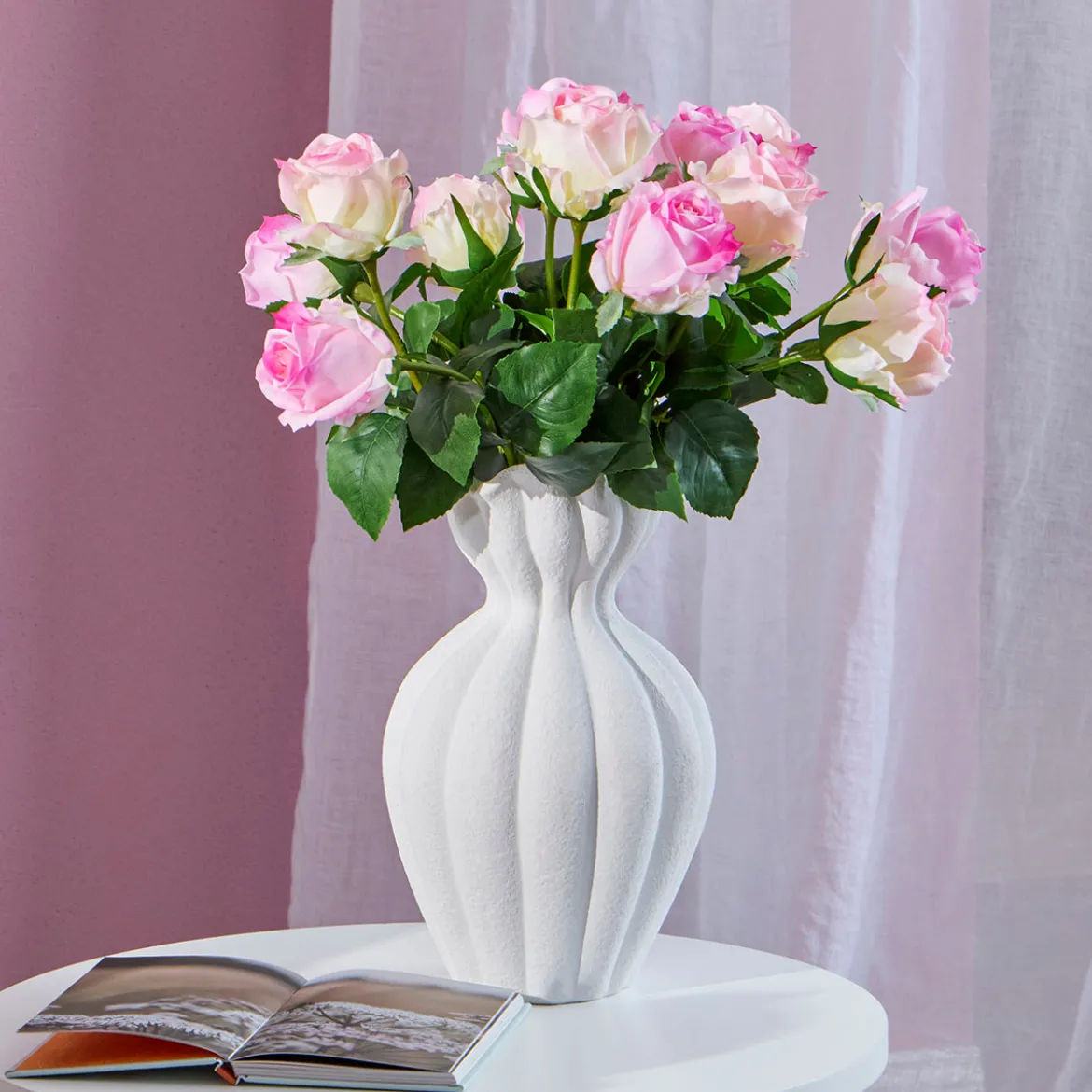 Gracie Mixed Pink Artificial Flower Bouquet