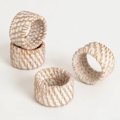Grove Whitewash Napkin Ring Set of 4