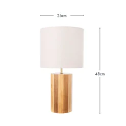 Hades 48cm Wooden Table Lamp