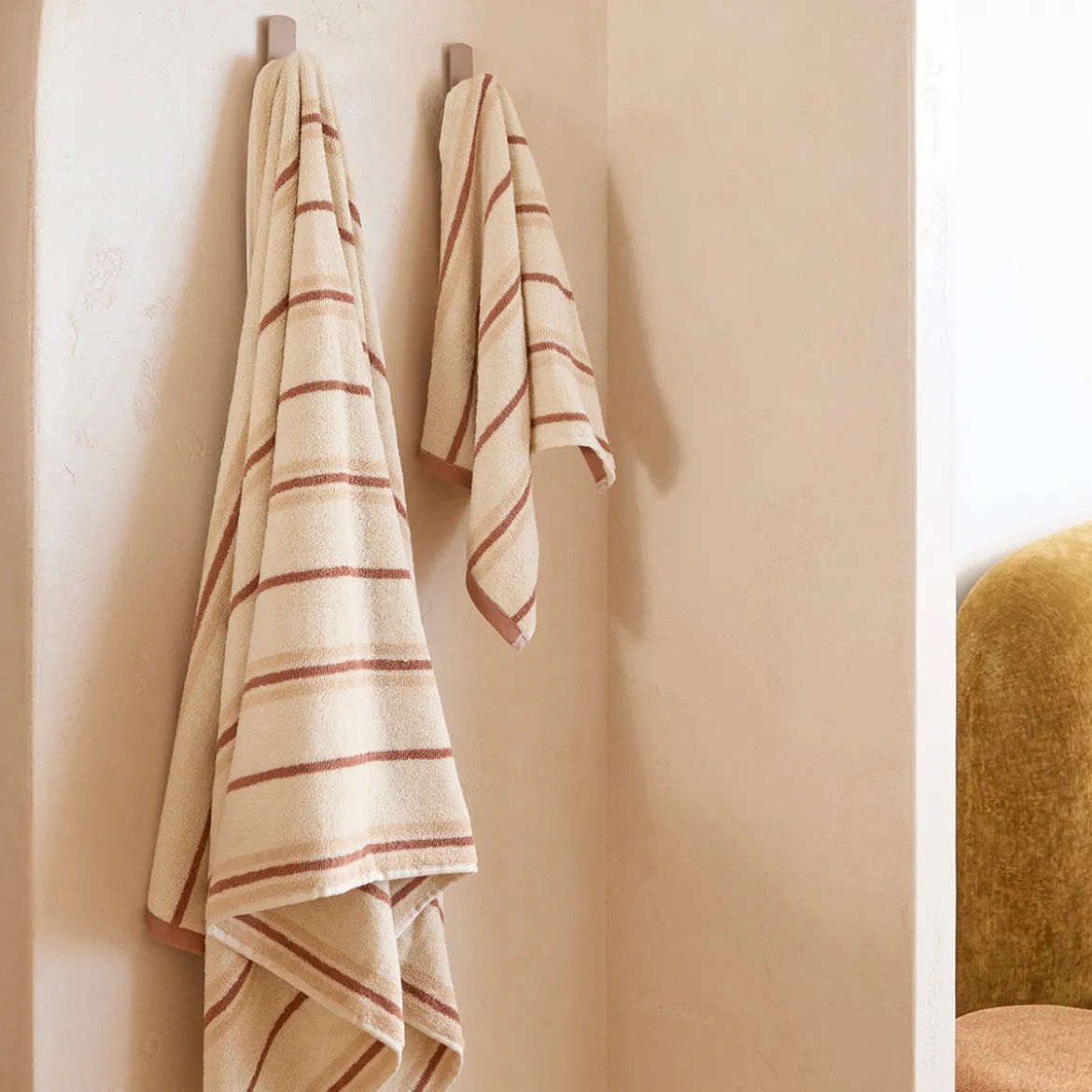 Harley Natural & Black Stripe Towel Range