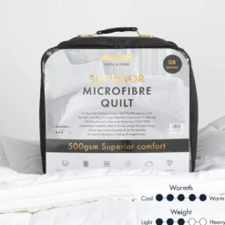Hotel & Home Superior 500gsm Microfibre Quilt