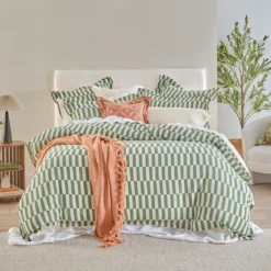 Indra Check Quilt Cover Set