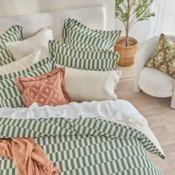Indra Check Quilt Cover Set