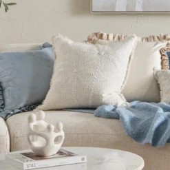 Isolde Palm Embroidered Sequin Cushion