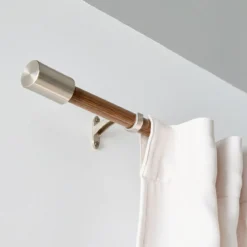 Jordan Nickel Walnut Veneer Extendable Rod Set