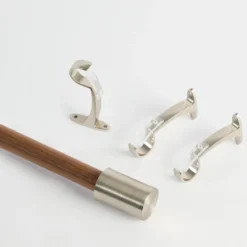 Jordan Nickel Walnut Veneer Extendable Rod Set