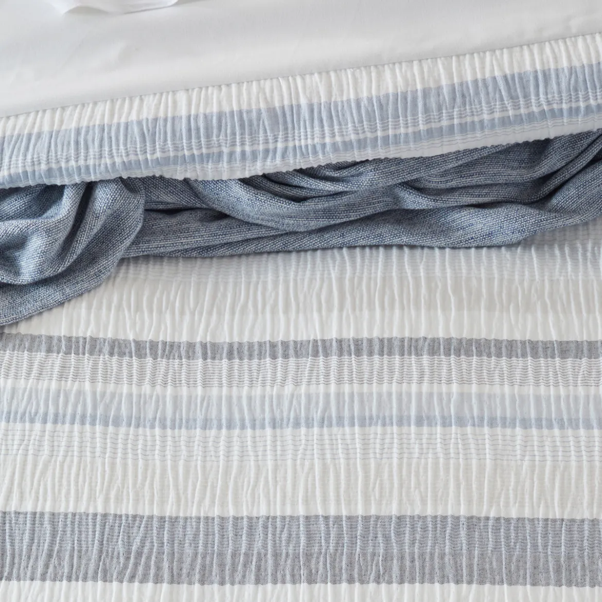 Juniper Stripe Blue Quilt Cover Set