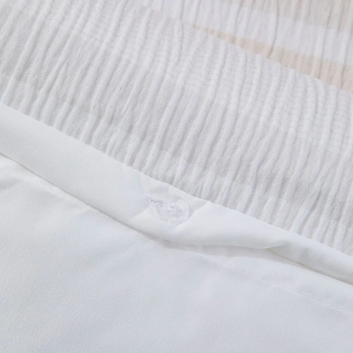 Juniper Stripe Natural Quilt Cover Set