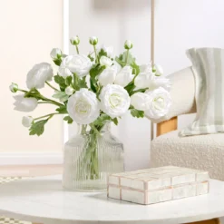 Kelly White Artificial Flower Bouquet
