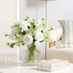 Kelly White Artificial Flower Bouquet