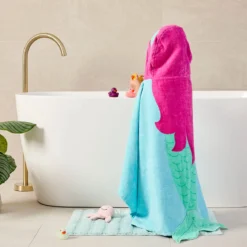 Kids Mermaid Hooded Towel