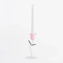 Laurel Flower Candle Holder 2pc
