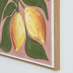 Lemon Branch Textured Wall Art