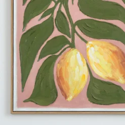Lemon Branch Textured Wall Art